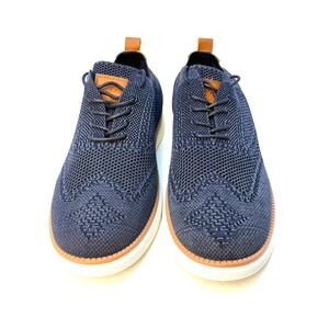 Akademiks Men's Olney Wingtip Knit Oxford Dress Shoes Navy Size 11M NWT/BOX